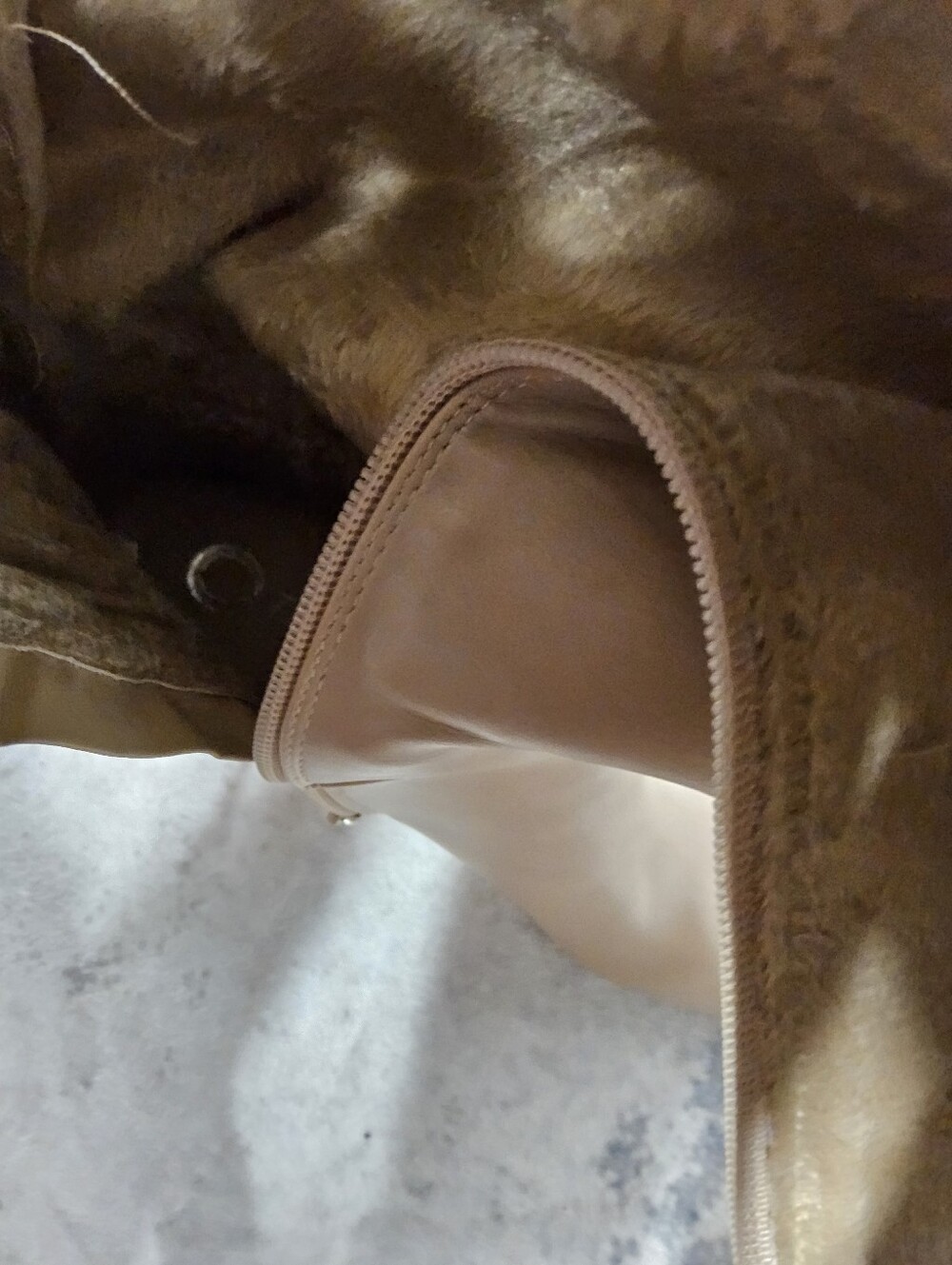 Customer Return Size 11 Knee-High Pointed Toe Block Heel Boots - Nude - Picture 7 of 12